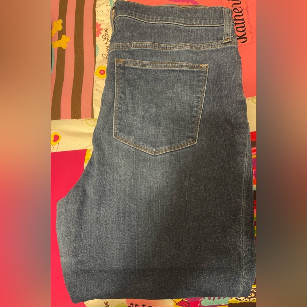 J CREW 9” MID-RISE SKINNY JEANS MEDIUM BLUE DENIM - 5 POCKET - LADIES SIZE 32